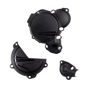 CLUTCH & IGNITION COVER PROTECTOR KTM EXC 250/300 2024 BLACK